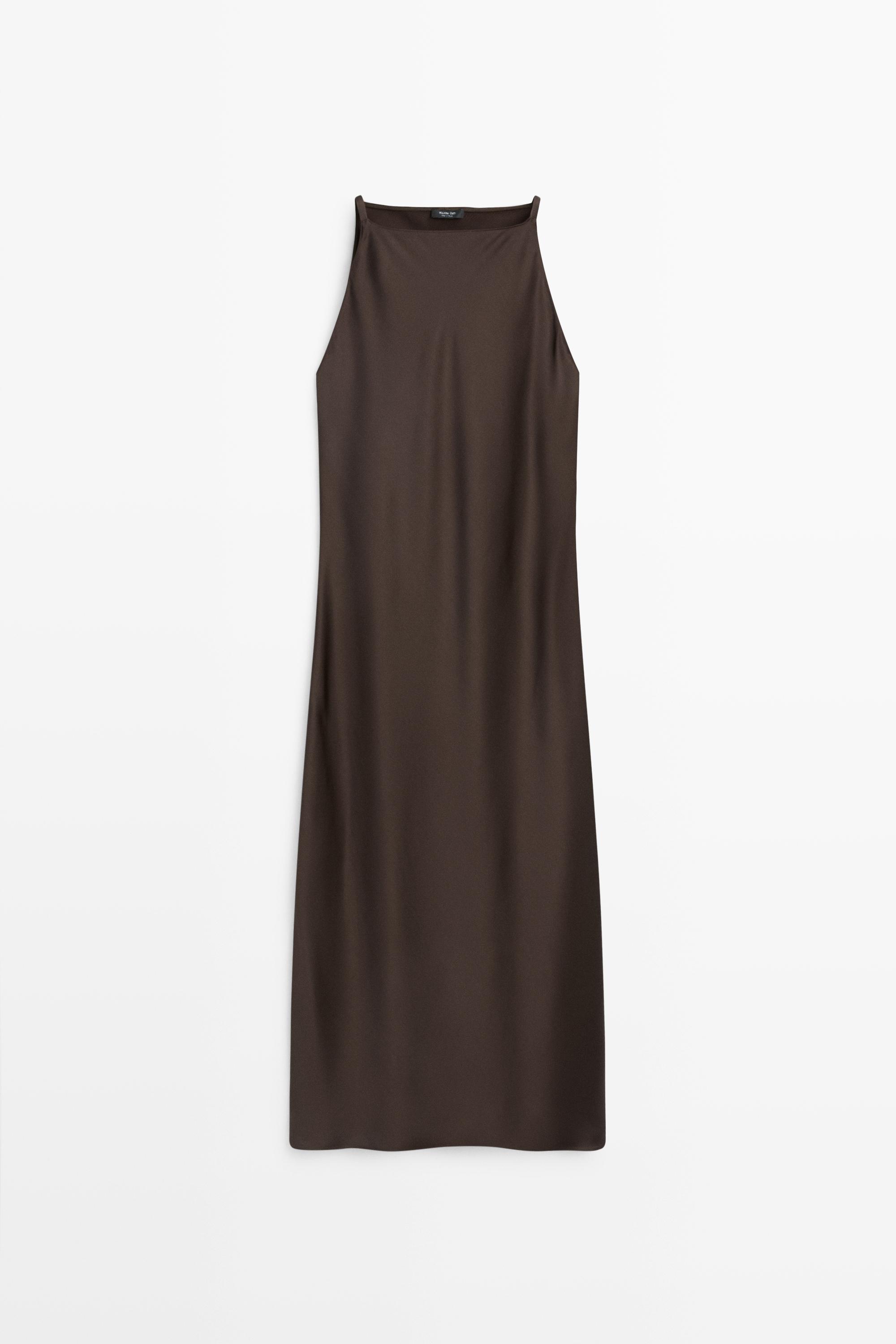 Satin midi dress